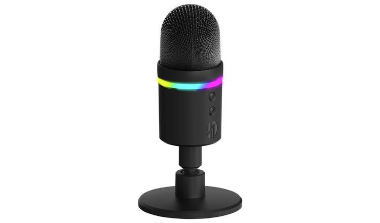 STEALTH Light-Up USB PC Streaming Gaming Microphone - Black