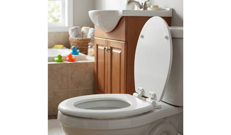 Croydex Carron Moulded Wood Toilet Seat - White