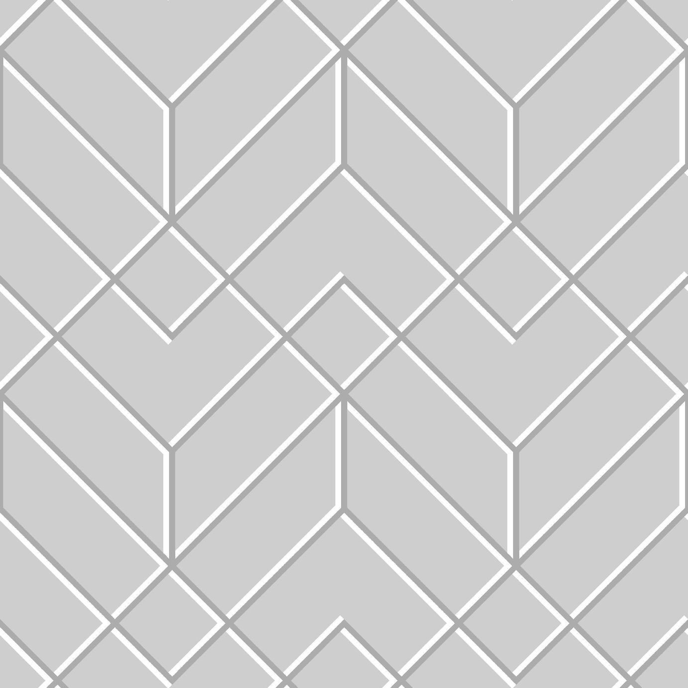 Superfresco Easy Filaires Grey & Silver Geometric Wallpaper