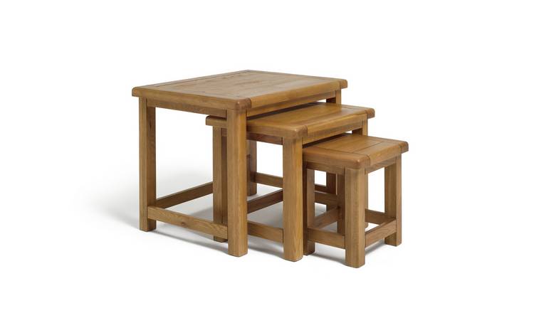 Argos Home Kent Nest of 3 Tables - Oak