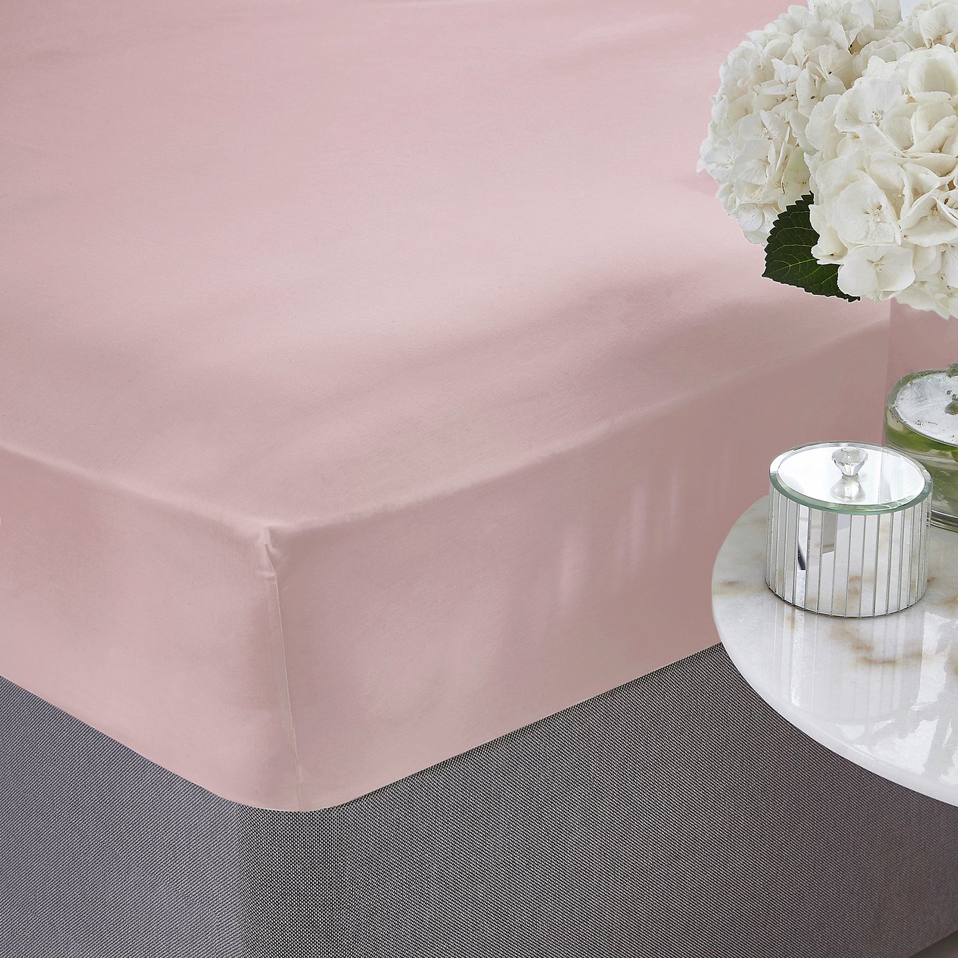 Silentnight Supersoft Plain Pink Fitted Sheet - Double