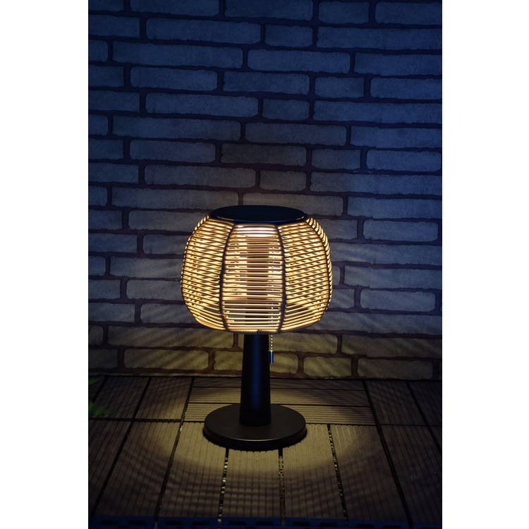 Habitat Warm White Solar Rattan Effect Table Lamp 0