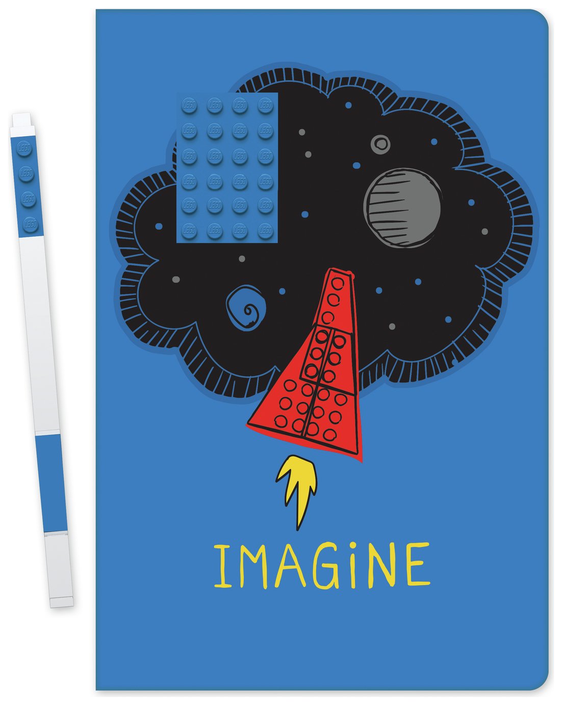 LEGO 2.0 A5 192 Pages Ruled Imagine Journal With Gel Pen