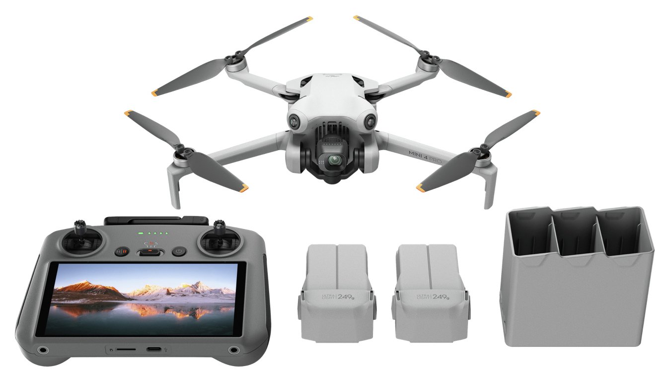 DJI Mini 4 Pro Fly More Combo Drone with DJI RC2