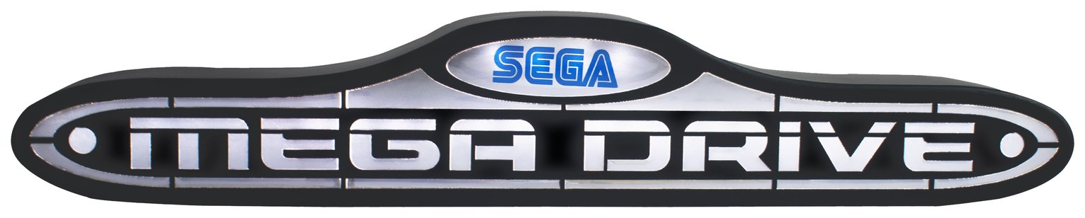 Sega Mega Drive Logo LED Novelty Light - Black & Silver