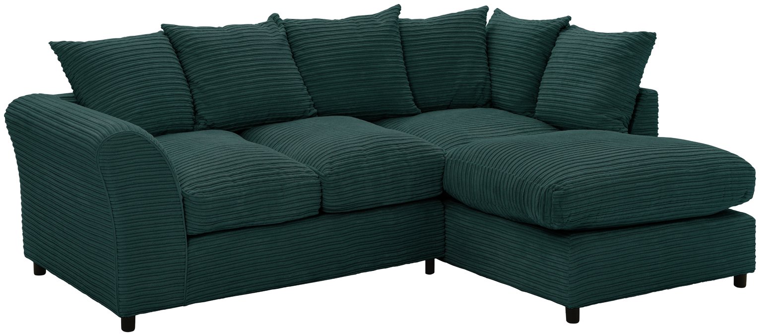 Argos Home Harry Fabric Right Hand Corner Chaise Sofa Teal (3268344