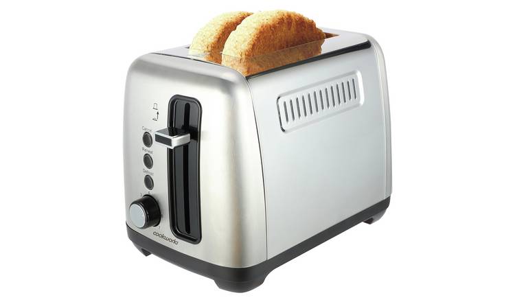 Buy Cookworks 2 Slice Toaster - Brushed Stainless Steel | Toasters | Argos