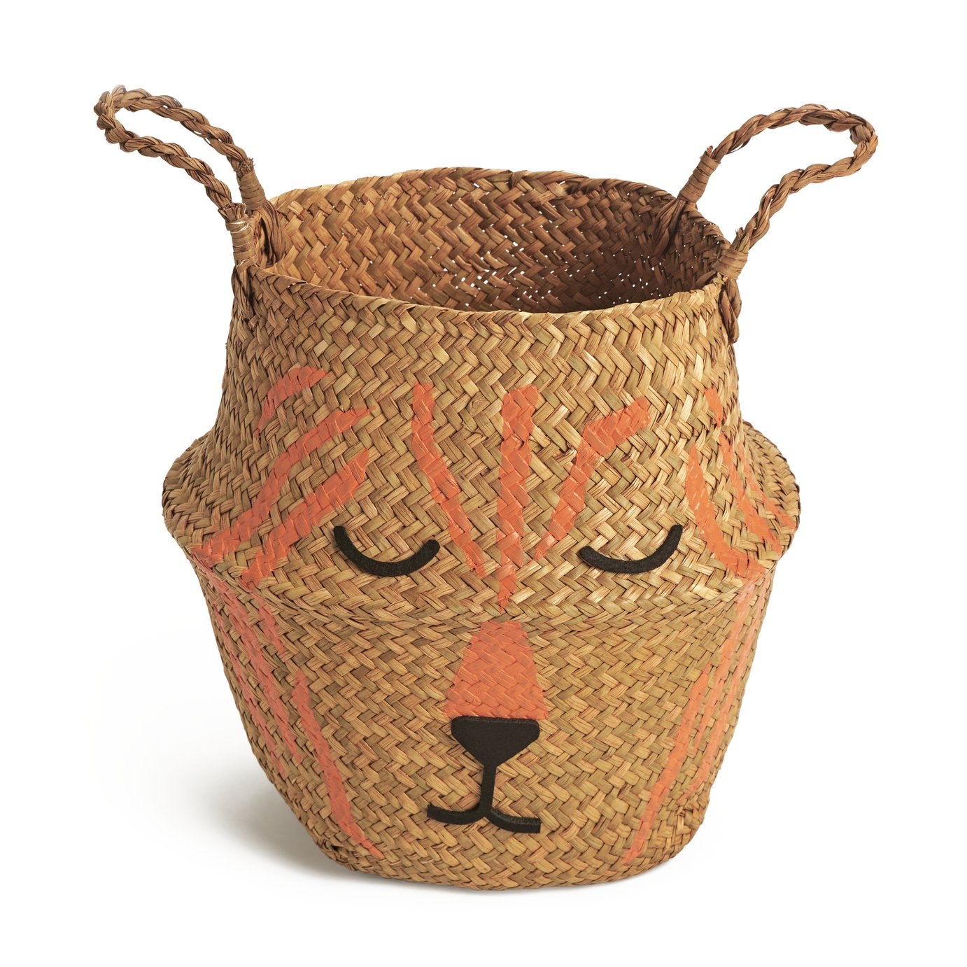 Habitat 27 Litre Woven Tiger Storage Basket - Natural