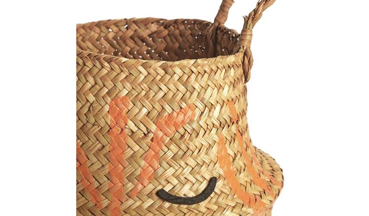 Buy Habitat 27 Litre Woven Tiger Storage Basket Natural Storage baskets Habitat