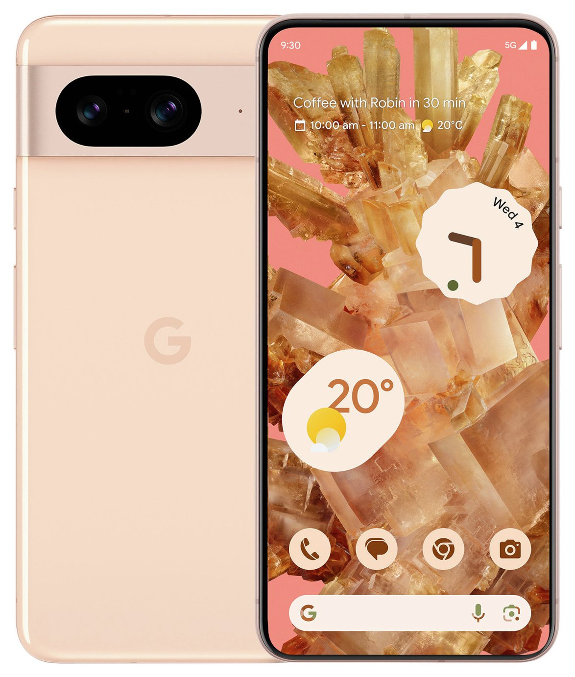 SIM Free Google Pixel 8 5G 128GB AI Mobile Phone - Rose