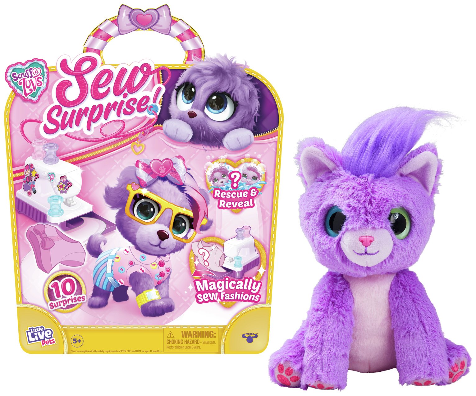 Scruff-A-Luvs Sew Surprise Plush Purple