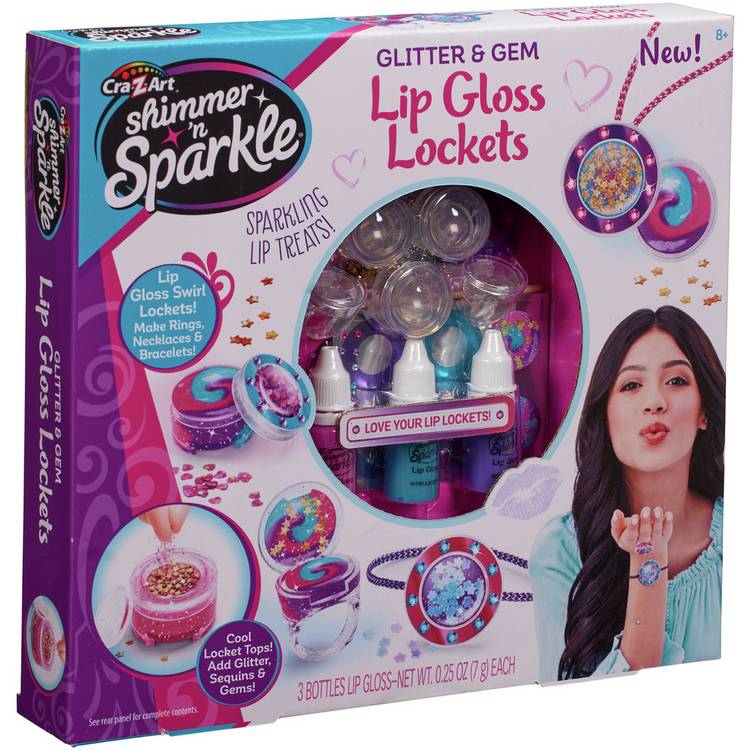 Shimmer N Sparkle Glitter and Gem Lip Gloss Lockets 0