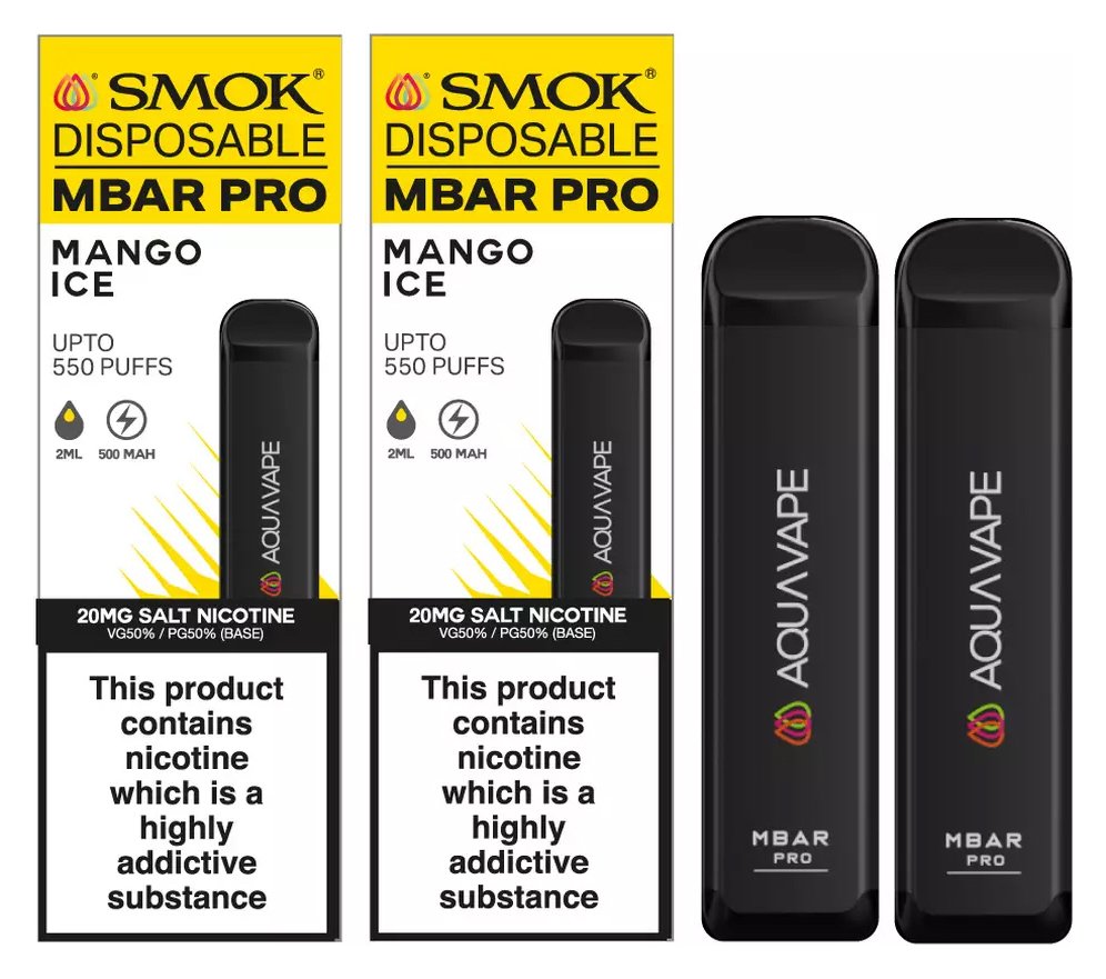 Smok Mbar Pro Disposable Vape Kit Mango Ice (Twin Pack) (3280724