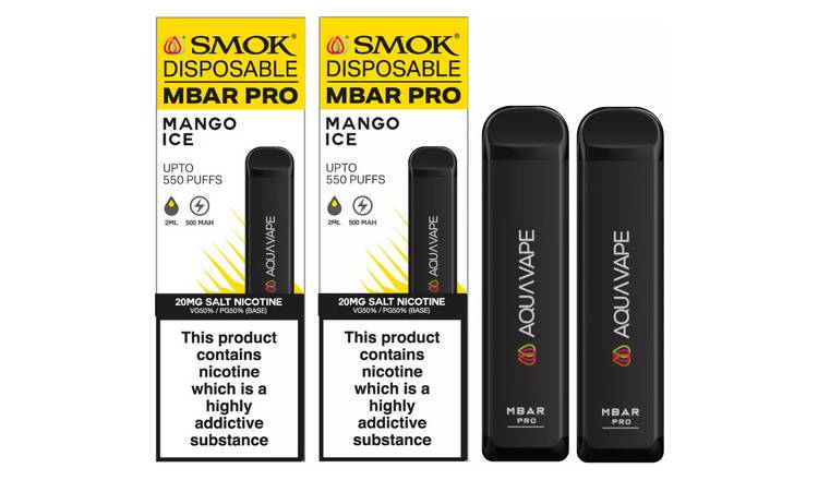 Smok Mbar Pro Disposable Vape Kit Mango Ice (Twin Pack)