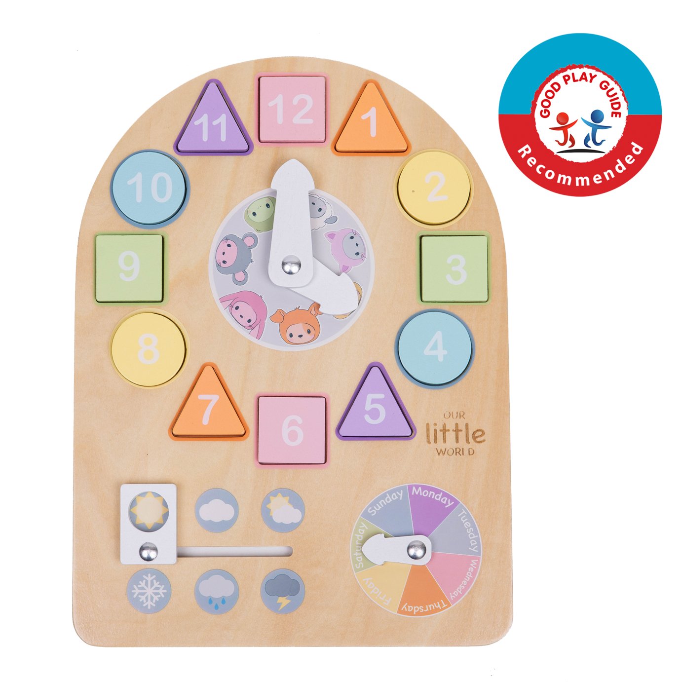 Our Little World Wooden Sensory Clock Puzzle