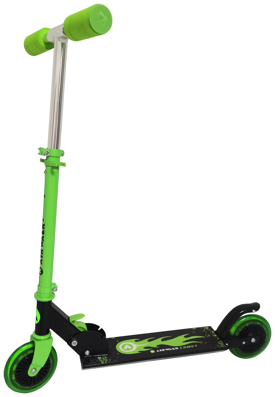 Airwalk Comet Light Up Folding Scooter - Green