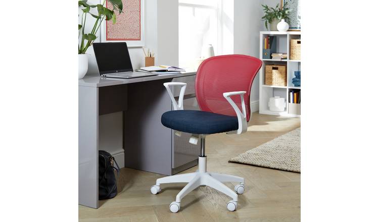 Buy Habitat Beck Mesh Office Chair Blue Red Office chairs