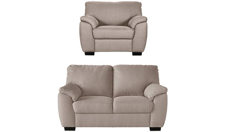 Buy Argos Home Milano Fabric Chair 2 Seater Sofa Natural Sofas Argos