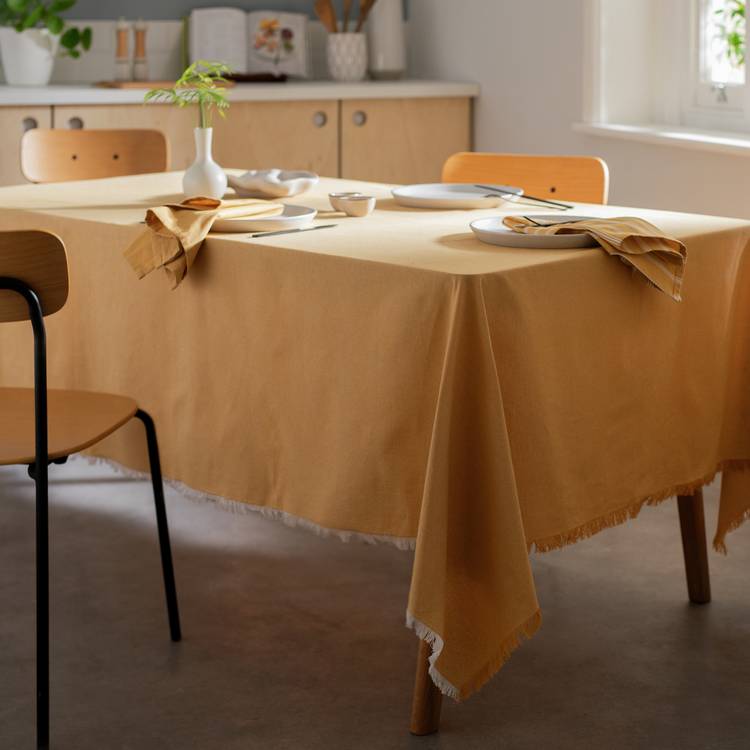Habitat Cotton Table Cloth  - Mustard 0