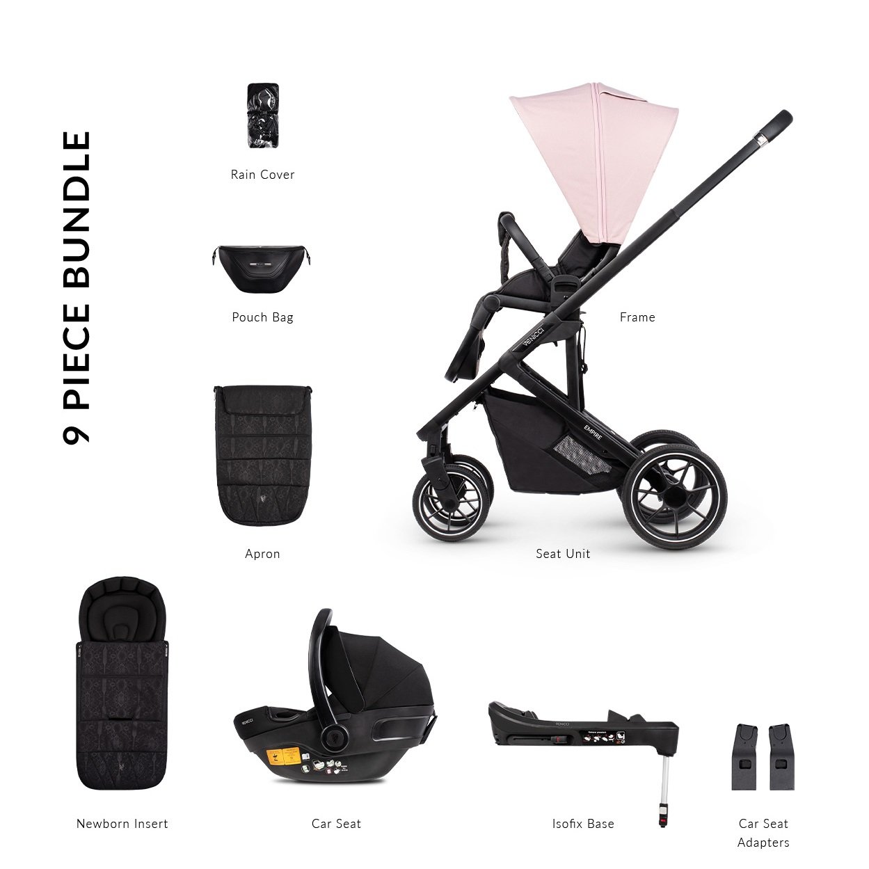 Venicci Empire City Travel System - Pink 