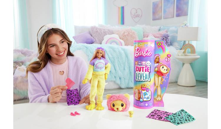 Buy Barbie Cutie Reveal Cozy Cute Tees Lion Plush Doll Argos