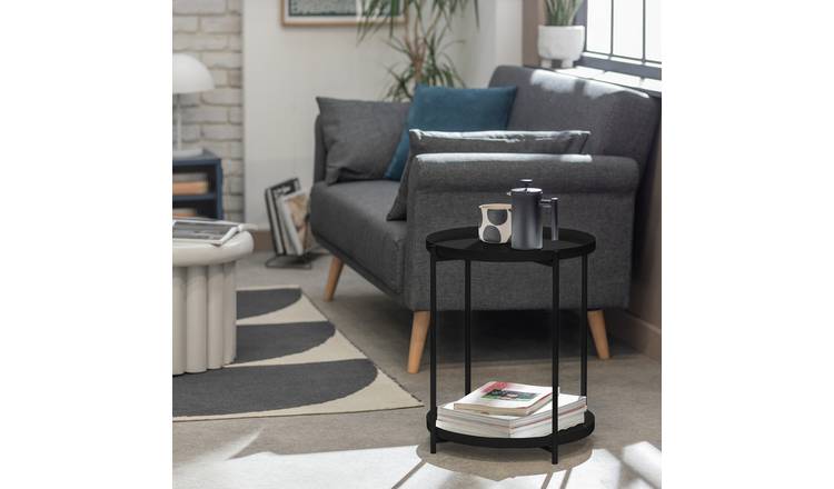 Argos black on sale side table