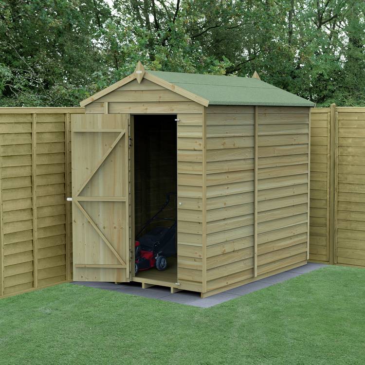 Forest 4Life Overlap Pressure Treated Apex Shed - 7 x 5ft 0