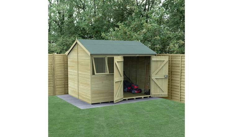 Forest Timberdale Double Door Reverse Apex Shed - 10 x 8ft