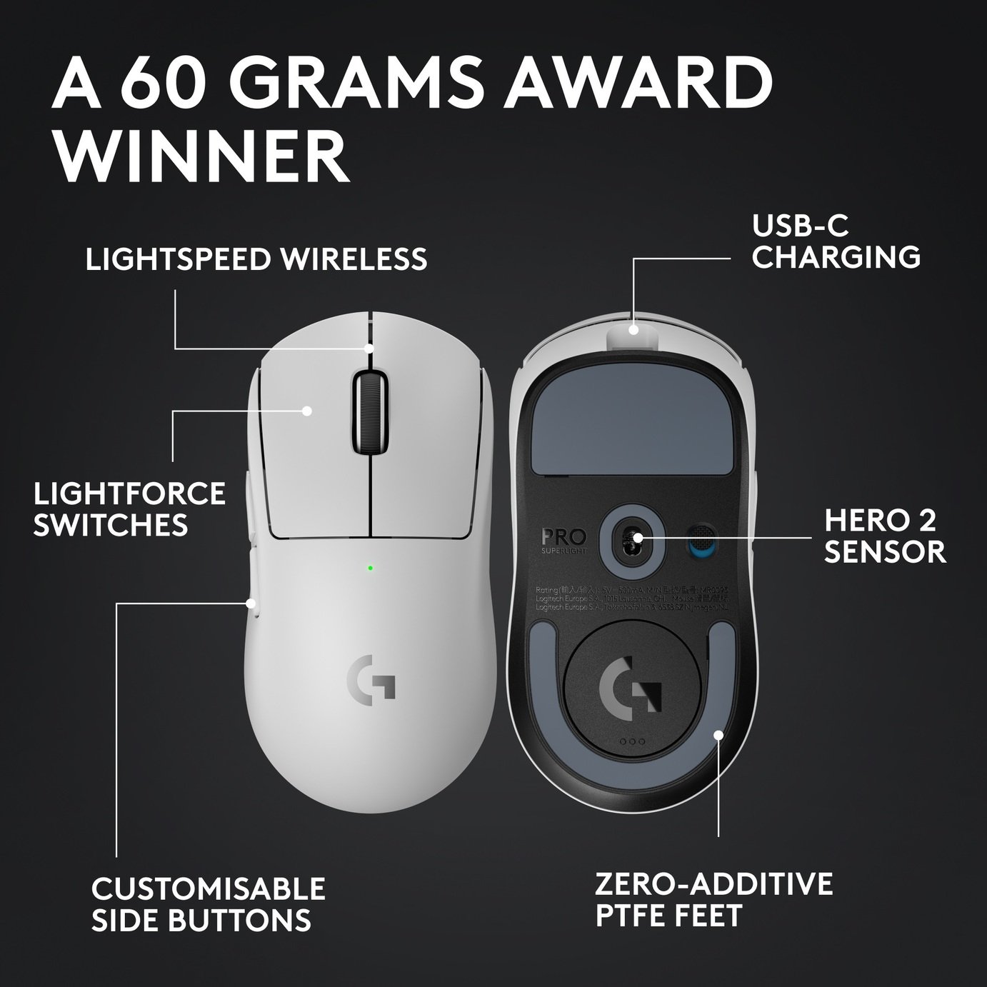 Buy Logitech G PRO X Superlight 2 Wireless Gaming Mouse - White