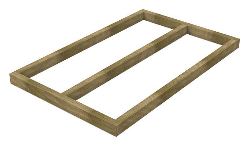 Forest Garden Pressure Treated Wooden Shed Base - 5 x 3ft