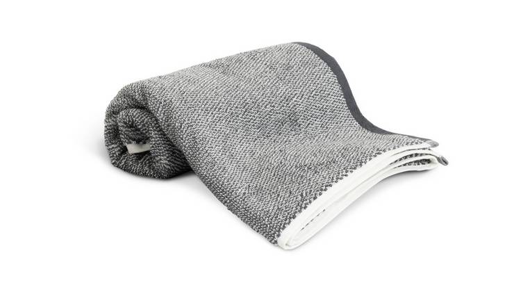 Habitat Marl Hand Towel - Black