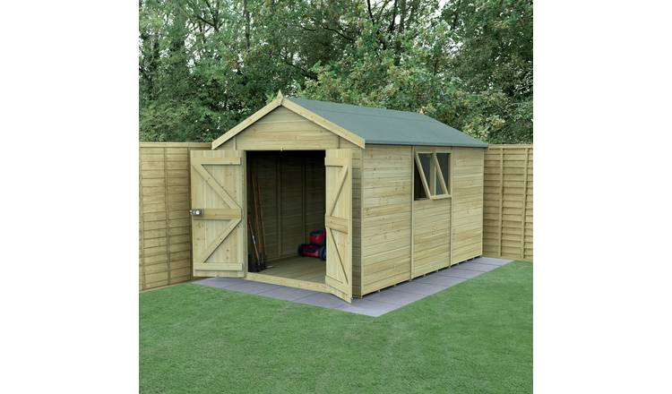 Forest Timberdale Double Door Apex Shed - 12 x 8ft