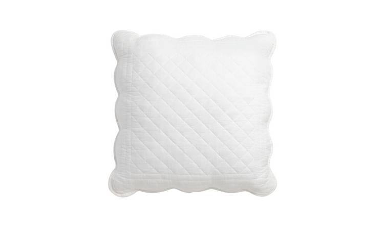 Buy Argos Home Scallop Country Bed Cushion White 50x50cm