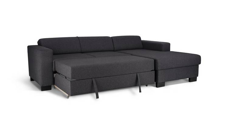 Argos Home Ava Fabric Corner Sofa Bed - Charcoal