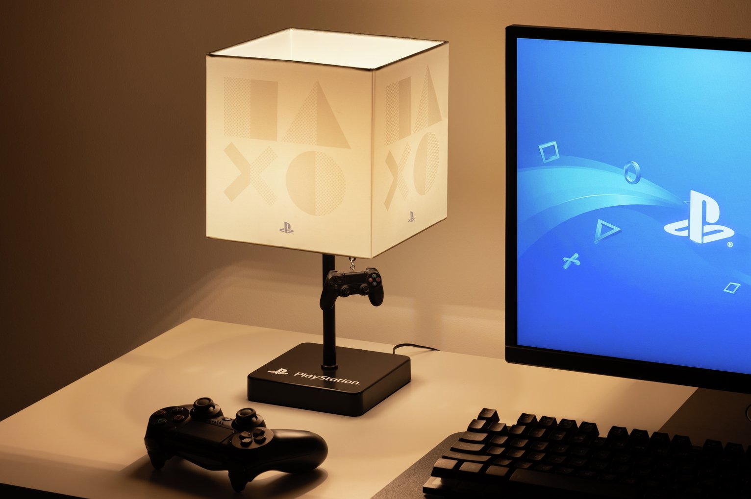 Sony PlayStation Kids LED Table Lamp - Off White & Black