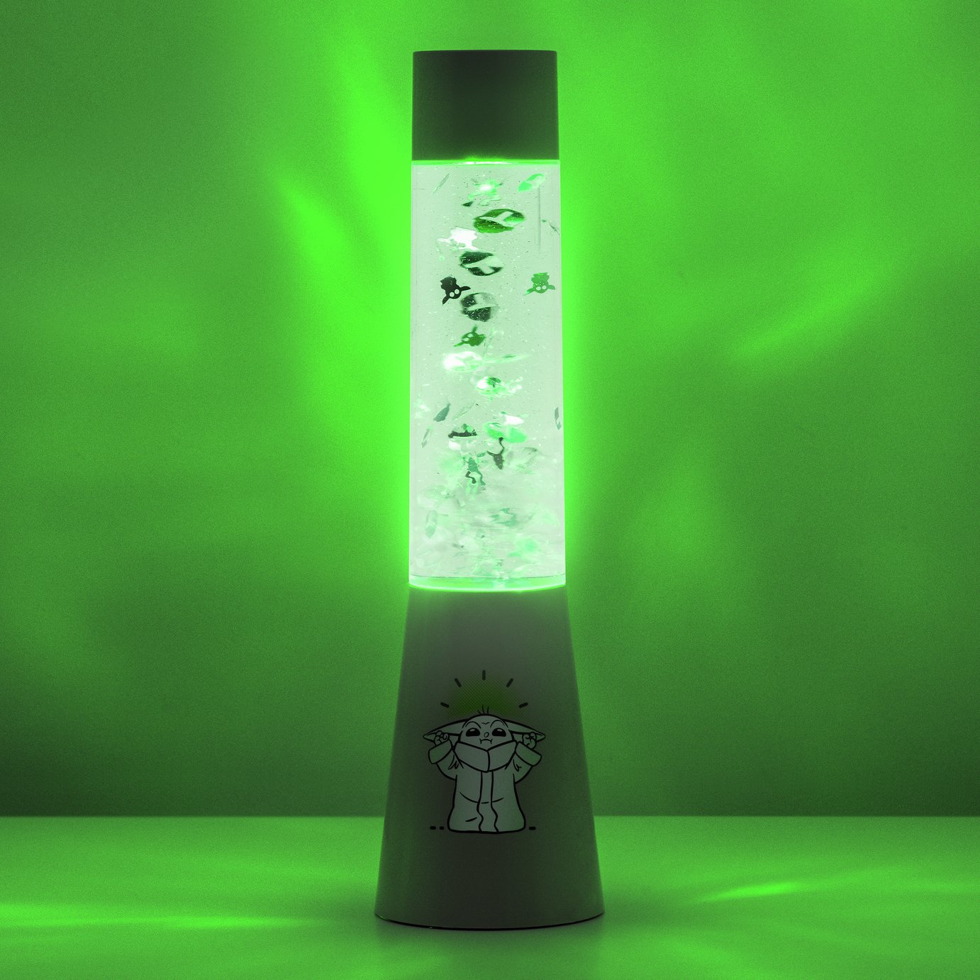 Disney Mandalorian StarWars Kids LED Glitter Flow Lamp-Green