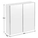 Buy Argos Home Stainless Steel 2 Door Mirrored Cabinet | Bathroom wall ...
