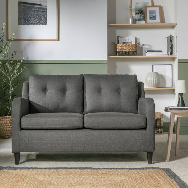 Habitat Dylan Fabric 2 Seater Sofa - Charcoal 0