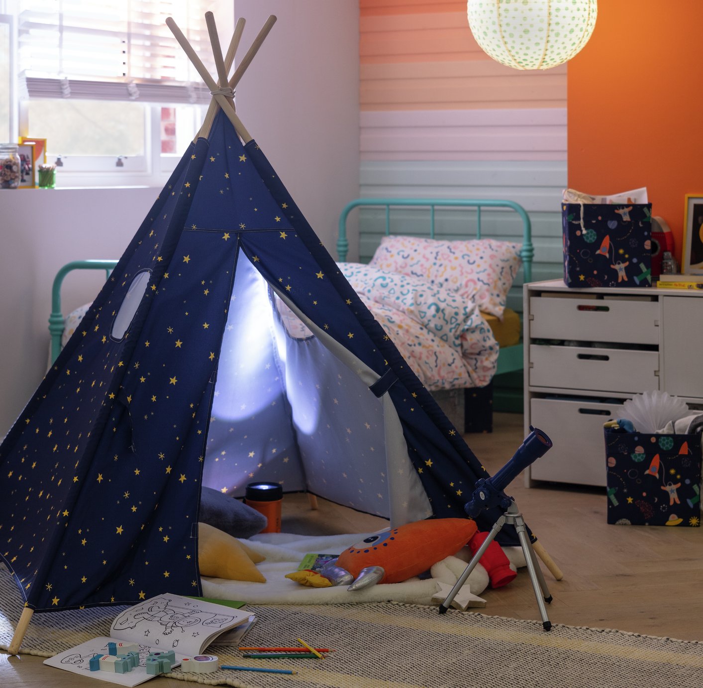 Habitat Kids Space Teepee Tent -Navy Blue