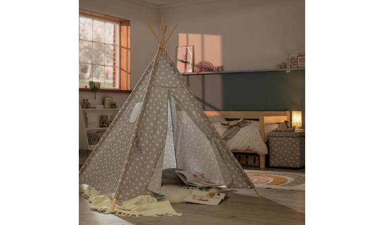 Buy Habitat Kids Grey Stars Teepee Tent Play tents and tunnels Argos