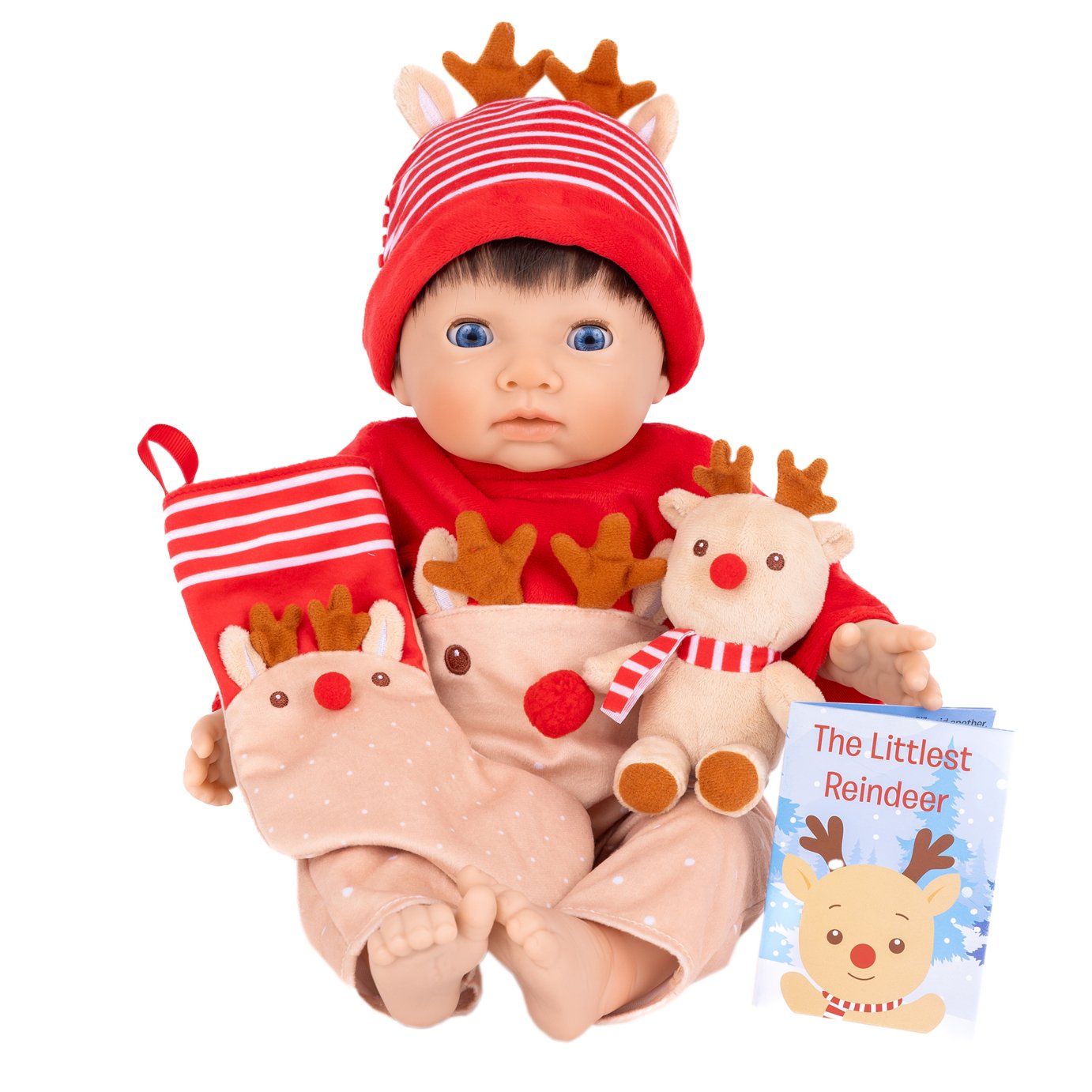 Tiny Treasures Baby Doll Reindeer Christmas Eve Box
