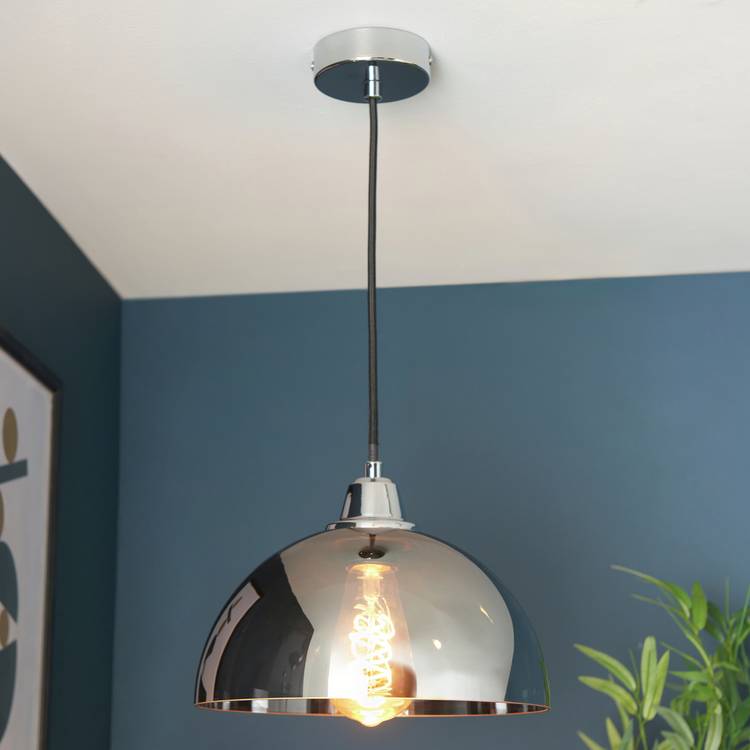 Shore Light Bartlett Metal & Glass Pendant Light- Smoke Grey 0