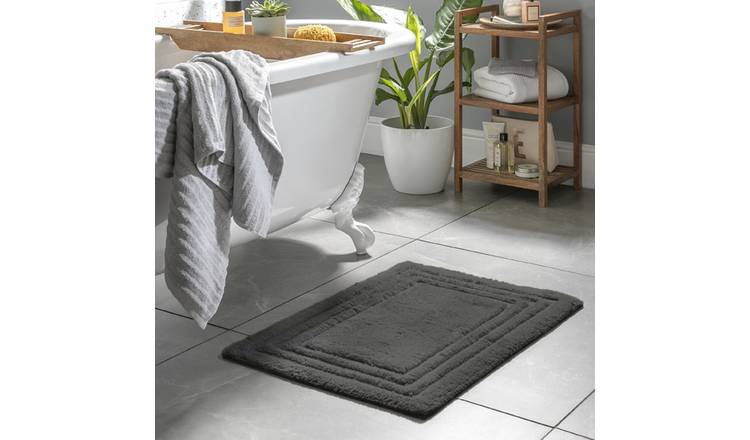 Habitat Deep Pile Small Shower Mat - Slate