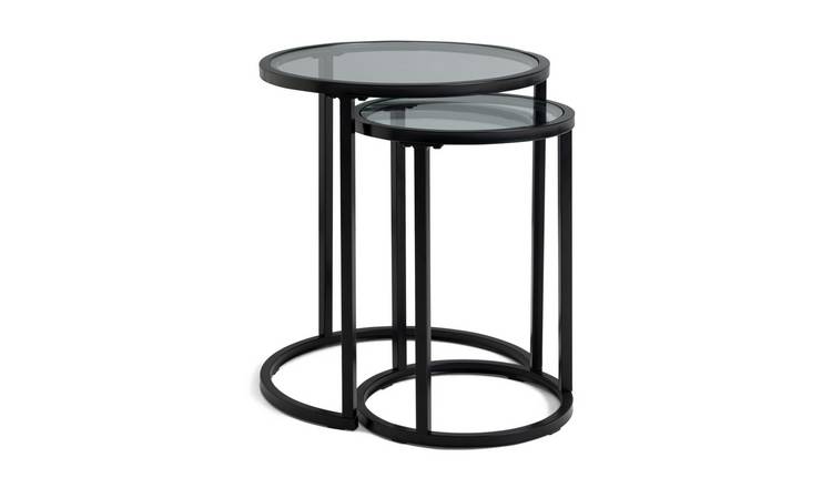 Black nest of tables outlet round