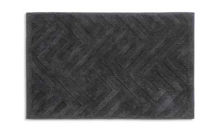 Buy Habitat Textured Cotton Tufted Bath Mat - Grey, Bath mats