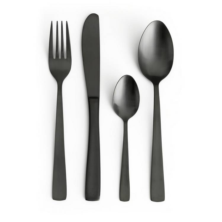 Habitat Satin 16 Piece Stainless Steel Cutlery Set 0