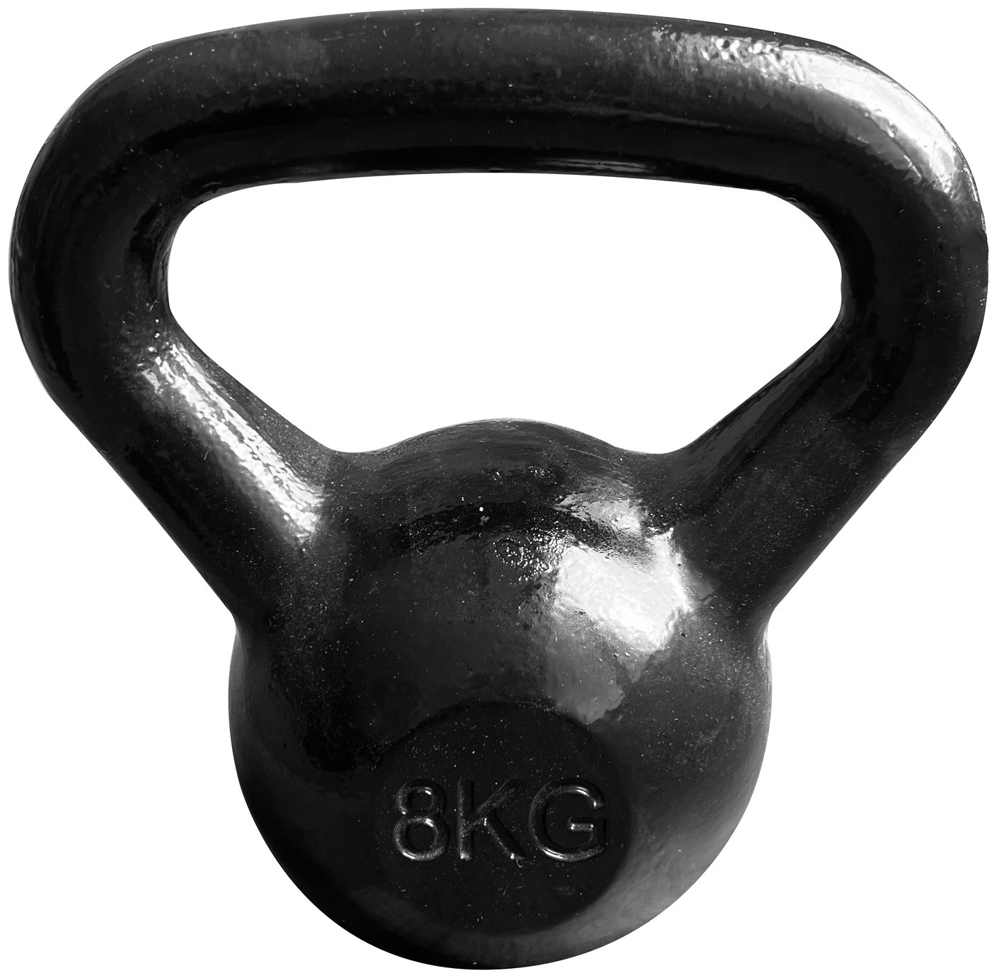 Pro Fitness 8KG Cast Iron Kettlebell - Black