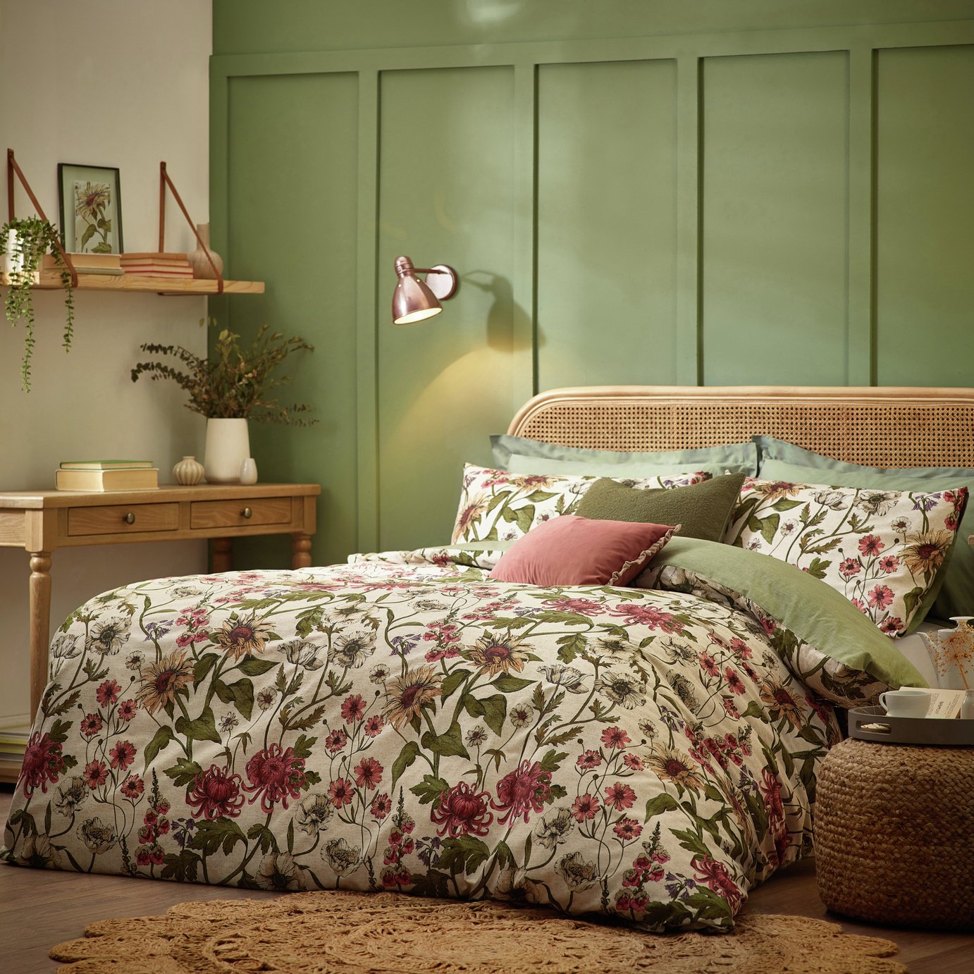 Wylder Wallflower Natural Bedding Set - Double