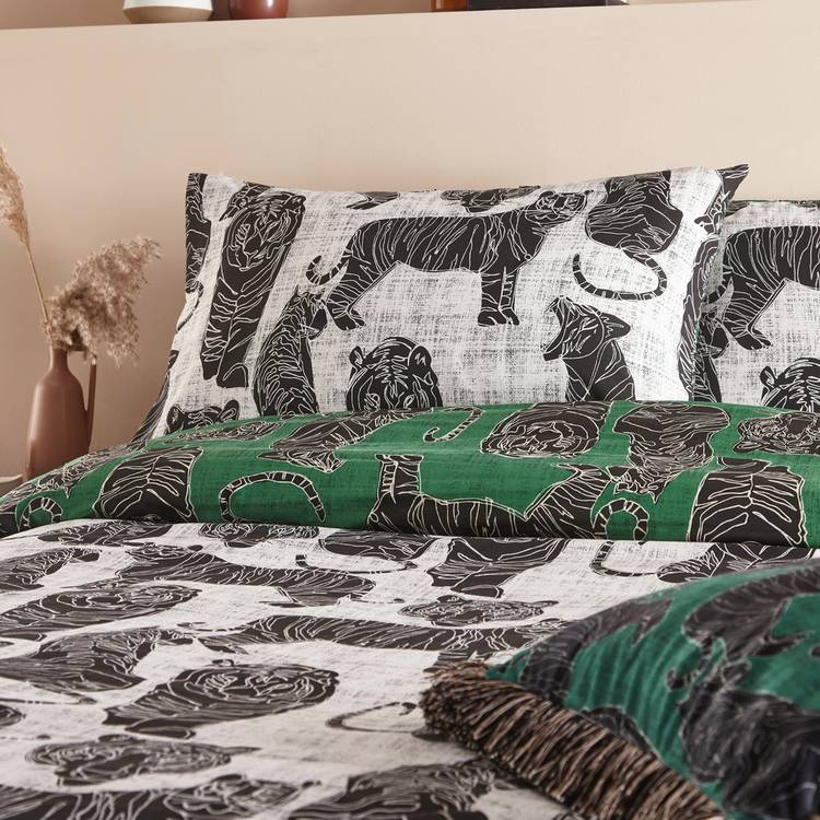 Furn Wildcat Green Bedding Set - Double 0