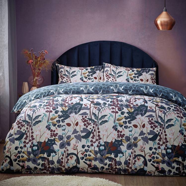 Furn Midnight Panther Blue Bedding Set - King size 0